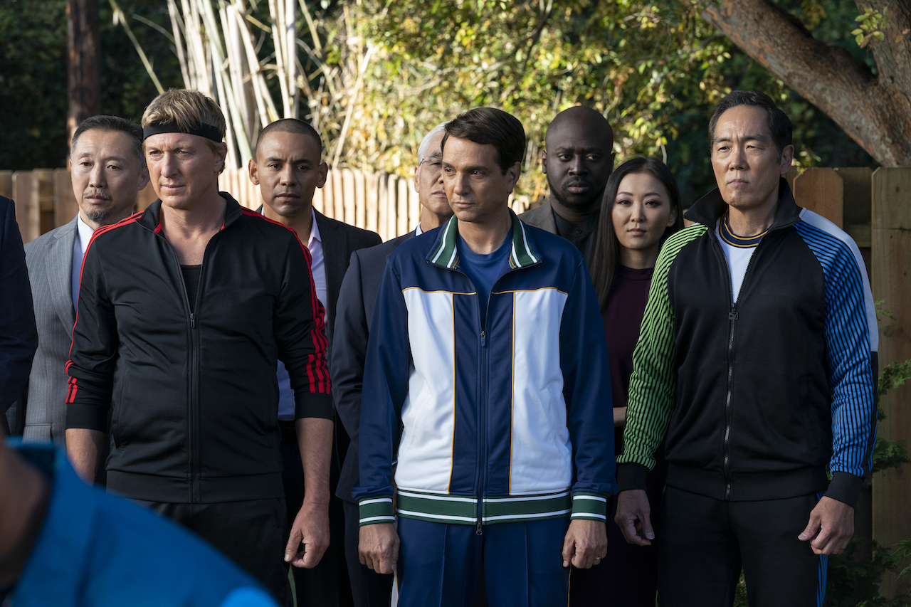 Daniel, Johnny, and Chozen confront the Cobra Kais in Cobra Kai Season 5.