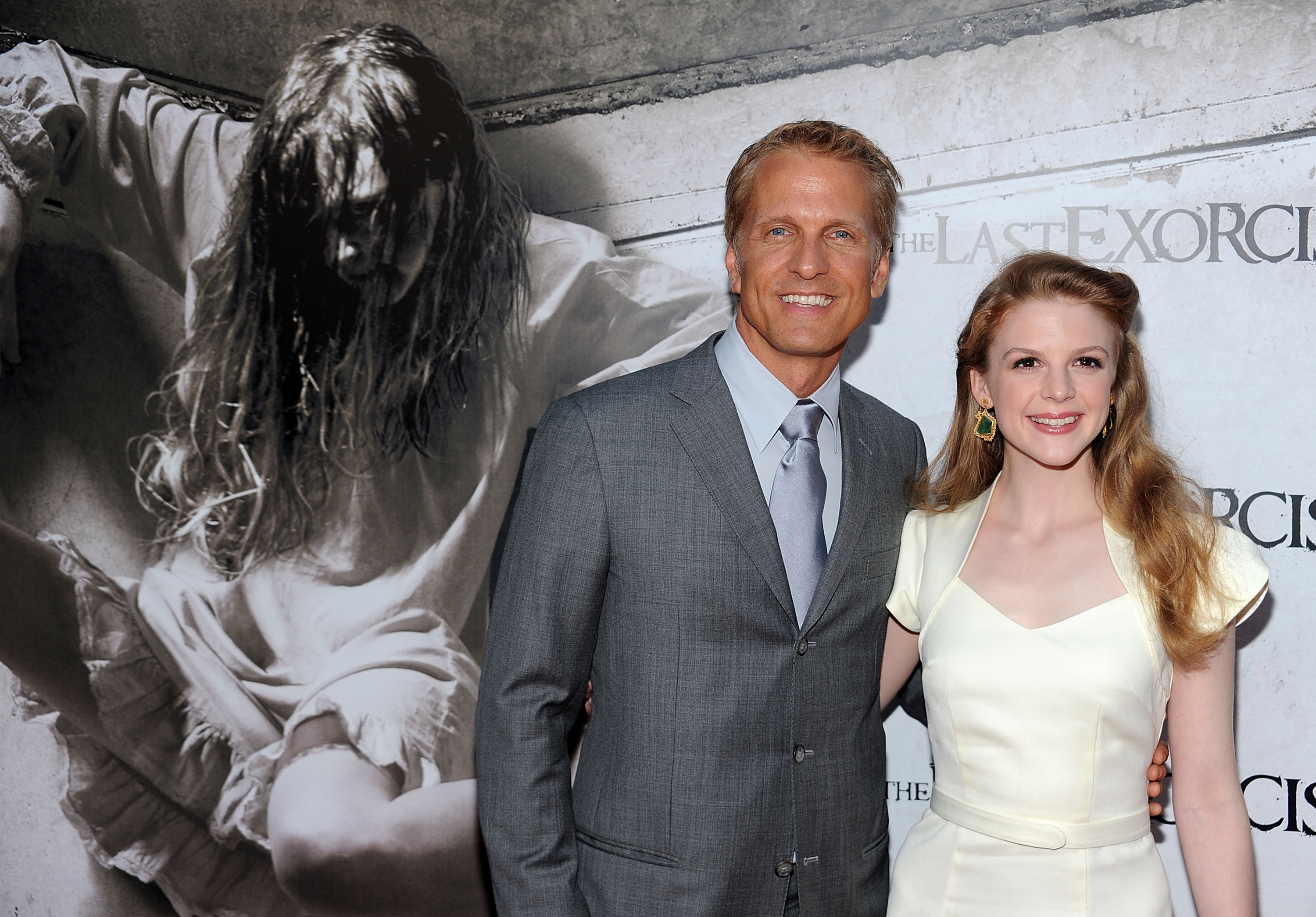 'Better Call Saul' star Patrick Fabian puts his arm around 'Last Exorcism' horror movie co-star Ashley Bell