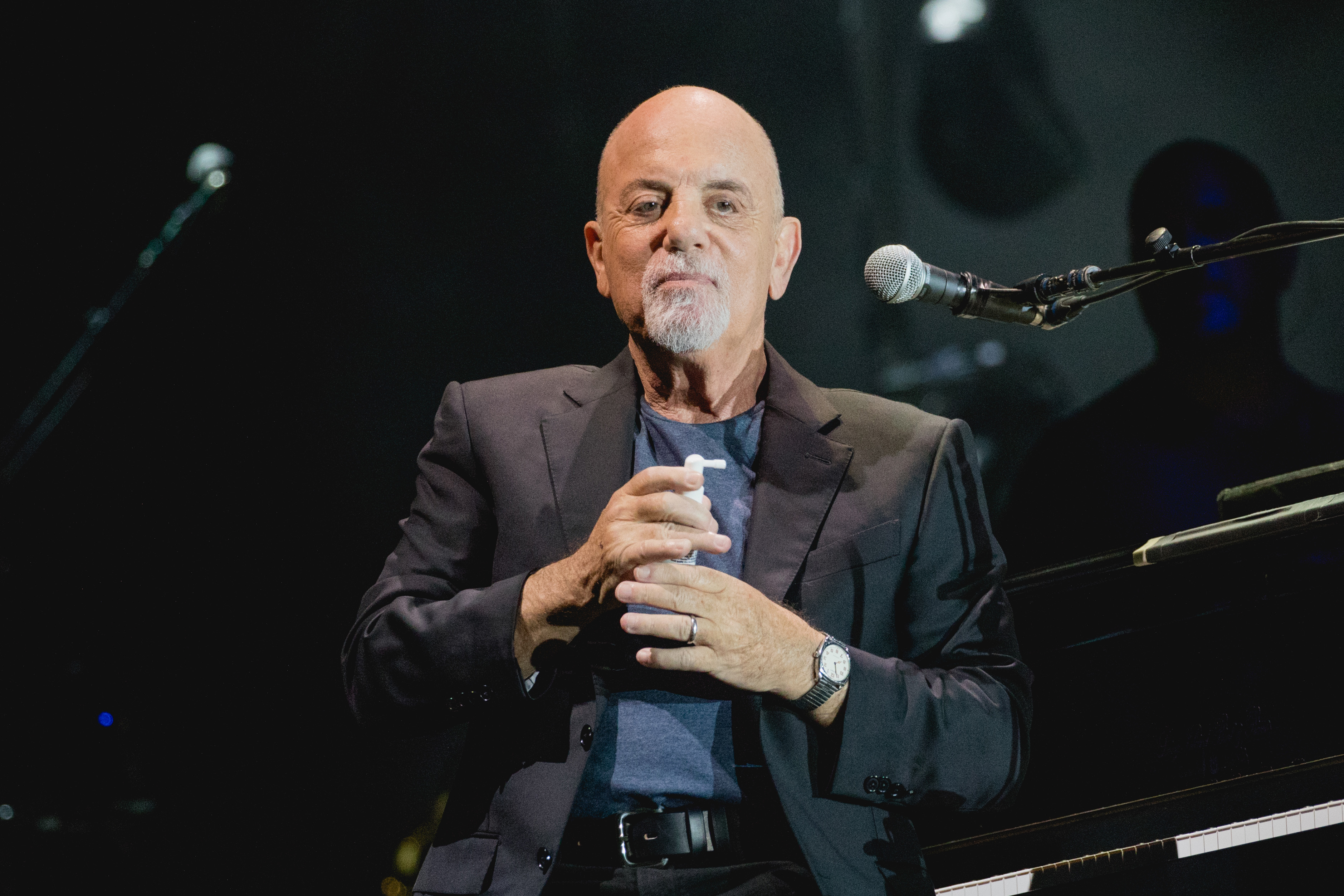 Billy Joel, who owes a $23 million Long Island home, onstage at his concert