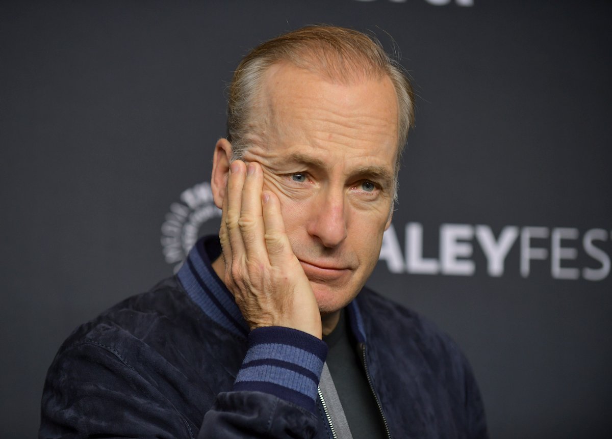 Bob Odenkirk of 'Better Call Saul' and 'Breaking Bad' poses at an event with his head resting in one of his hands.