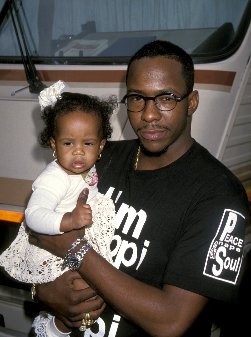 Bobbi Kristina Brown and Bobby Brown pose for photo; Brown says people tried to keep him away from his daughter