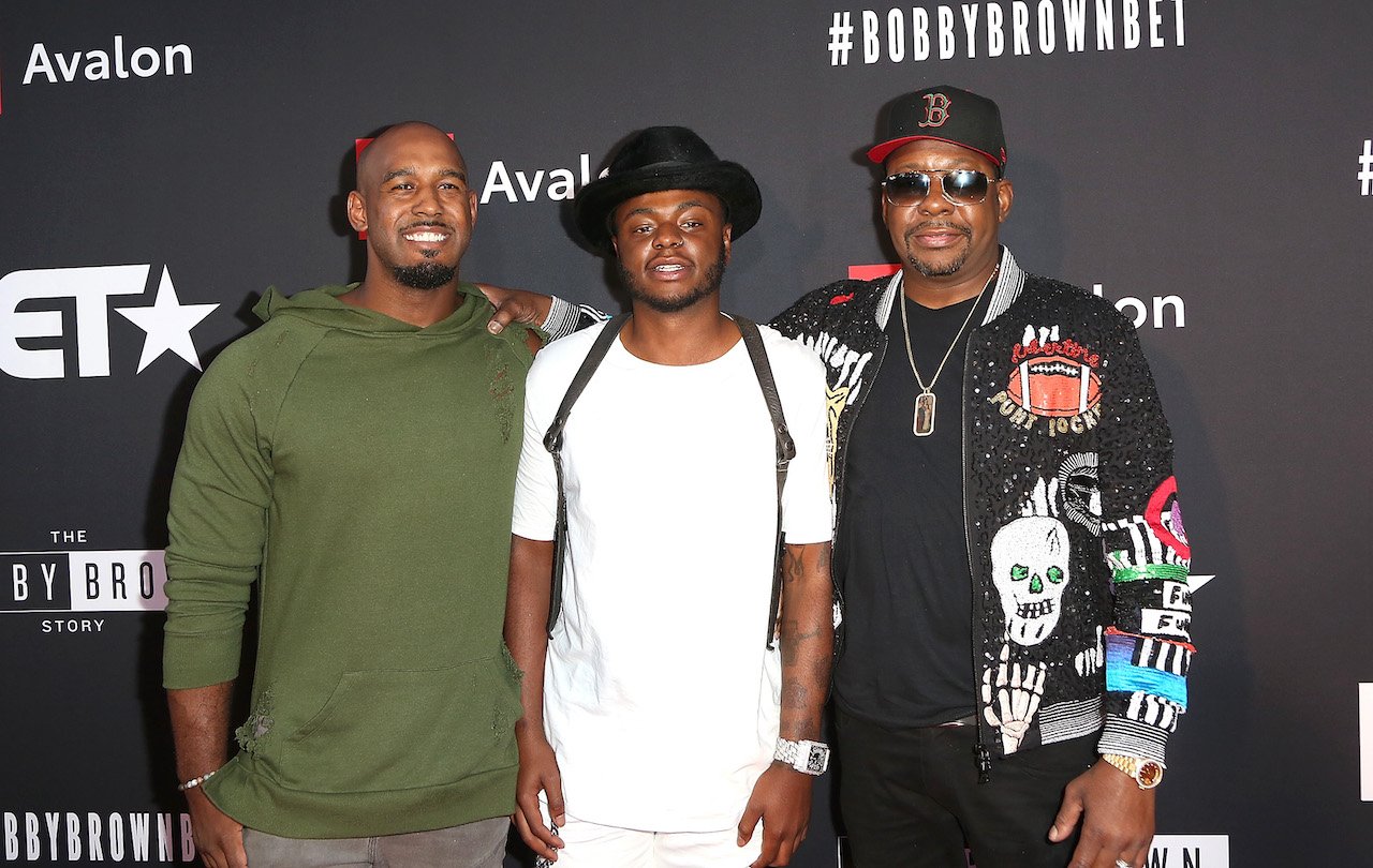 Bobby Brown with his sons Bobby Jr. and Landon; Brown didn't know Bobby Jr. was experimenting with drugs at the time of his death