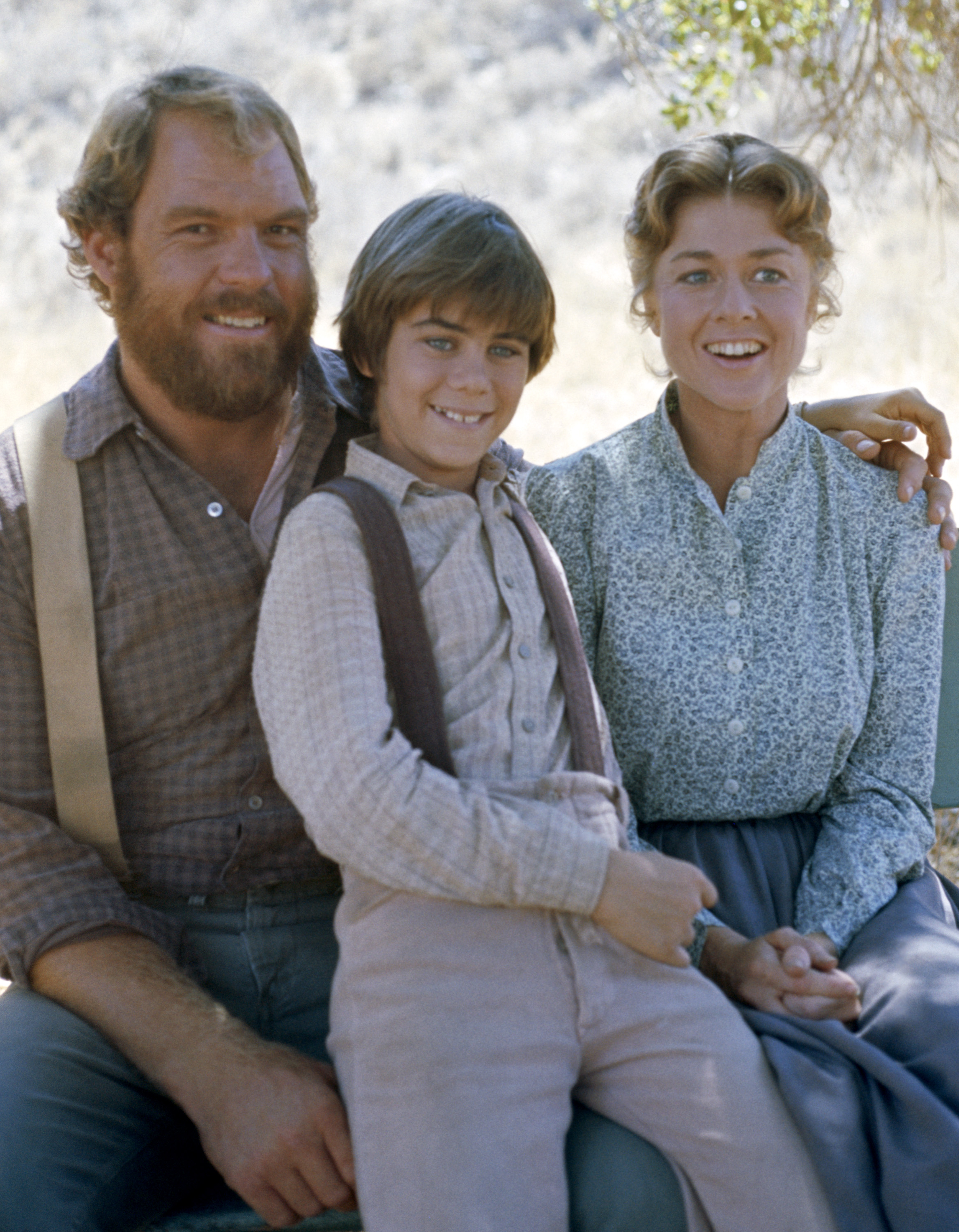 Merlin Olsen, Patrick Laborteaux, and Hersha Parady of 'Little House on the Prairie'