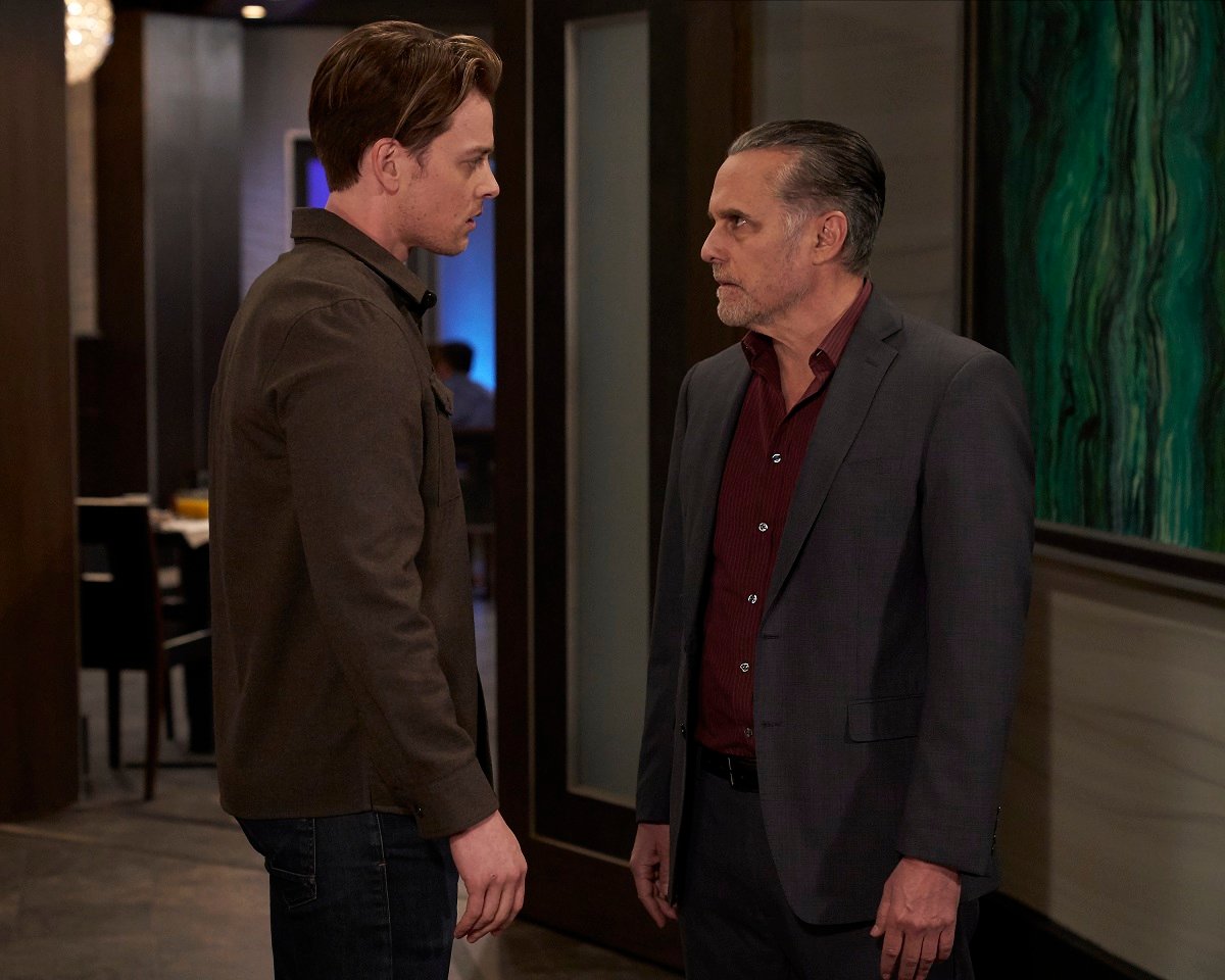 'General Hospital' actors Chad Duell and Maurice Benard in a scene from the ABC soap opera.