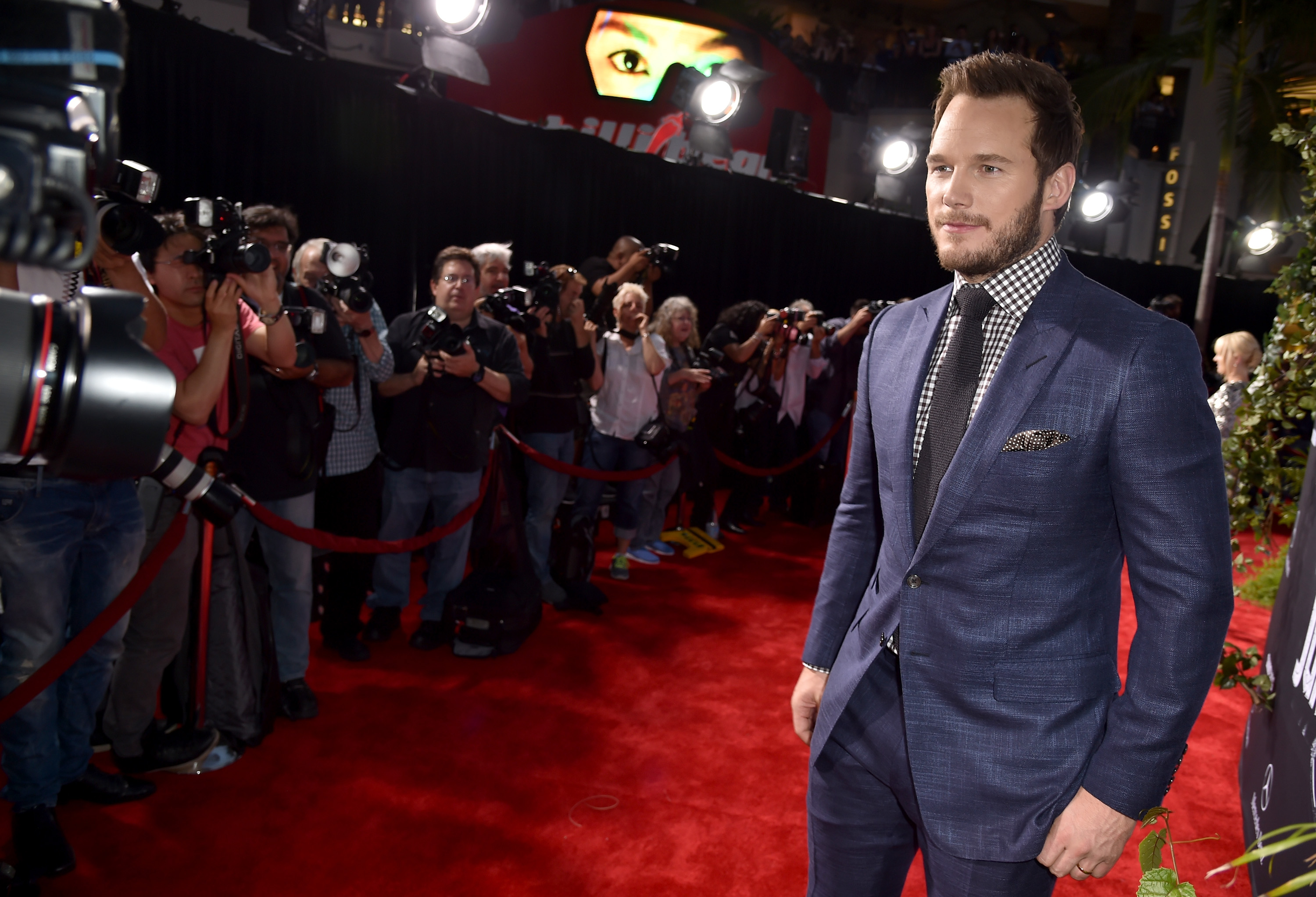 Actor Chris Pratt attends the premiere of 'Jurassic World'