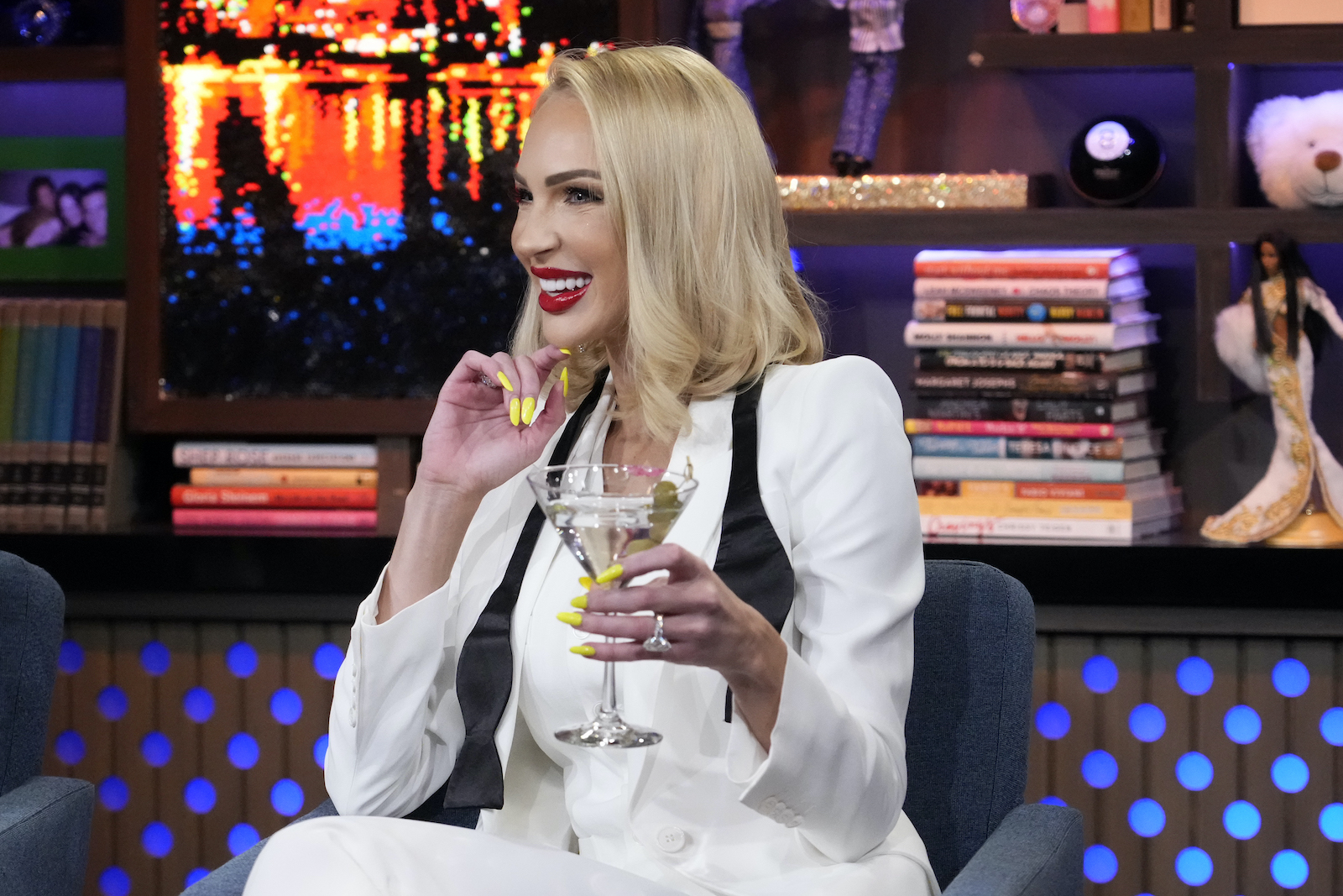 Christine Quinn from 'Selling Sunset' has a cocktail on 'WWHL'