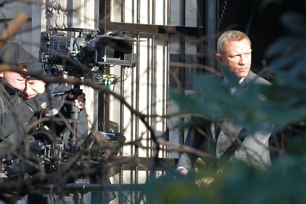 Daniel Craig shoots 'Skyfall' in London in 2012, which was one movie where Craig's 'James Bond' injuries joined a long list of on-set ailments.