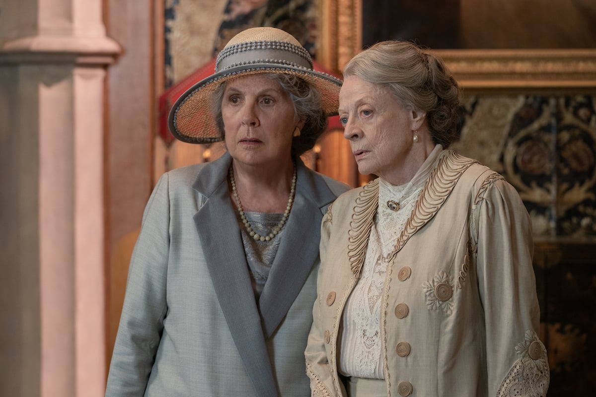 'Downton Abbey': Maggie Smith and Penelope Wilton stand together in the new film