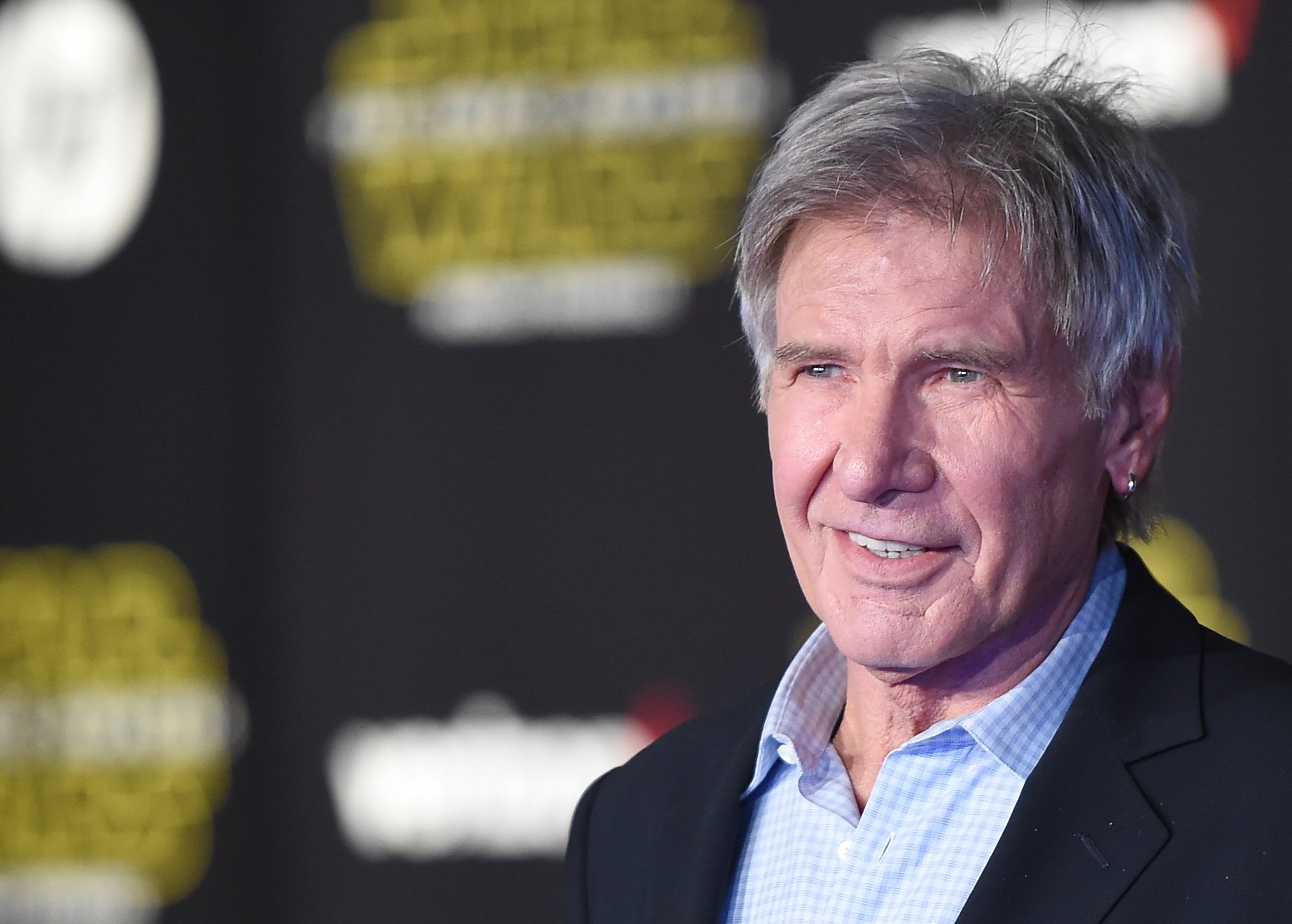 Harrison Ford attends the movie premiere of Star Wars: Episode VII: The Force Awakens