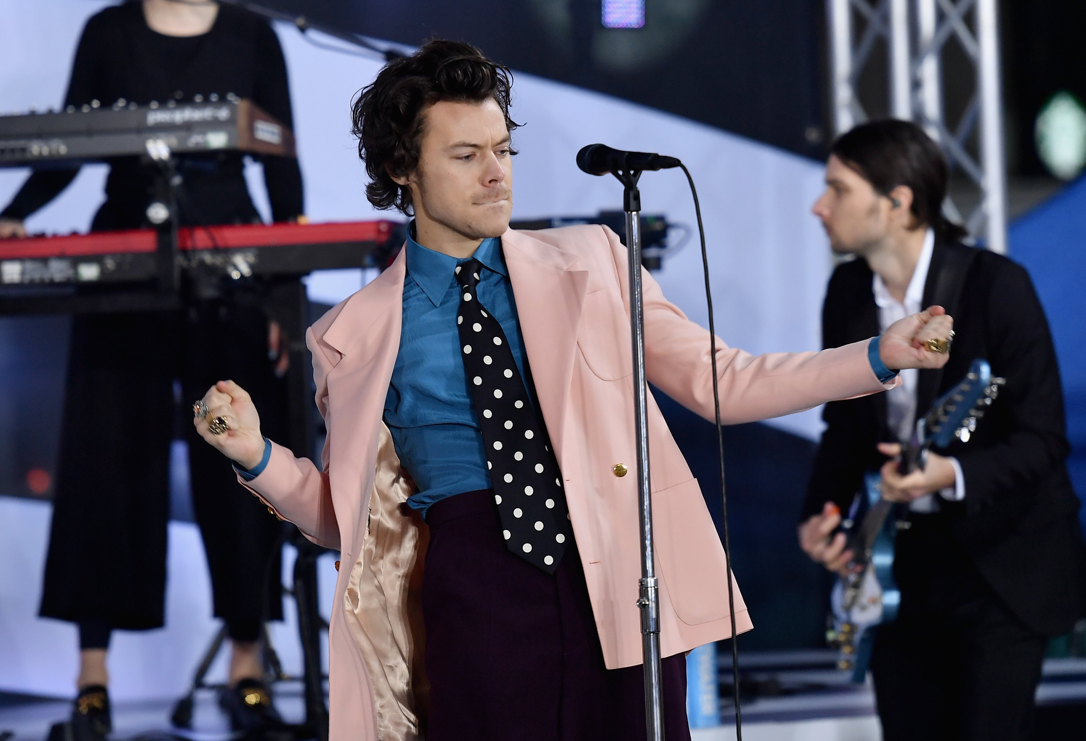 Harry Styles, who stars in 'Don't Worry Darling' with Florence Pugh and Olivia Wilde, performs on the TODAY show