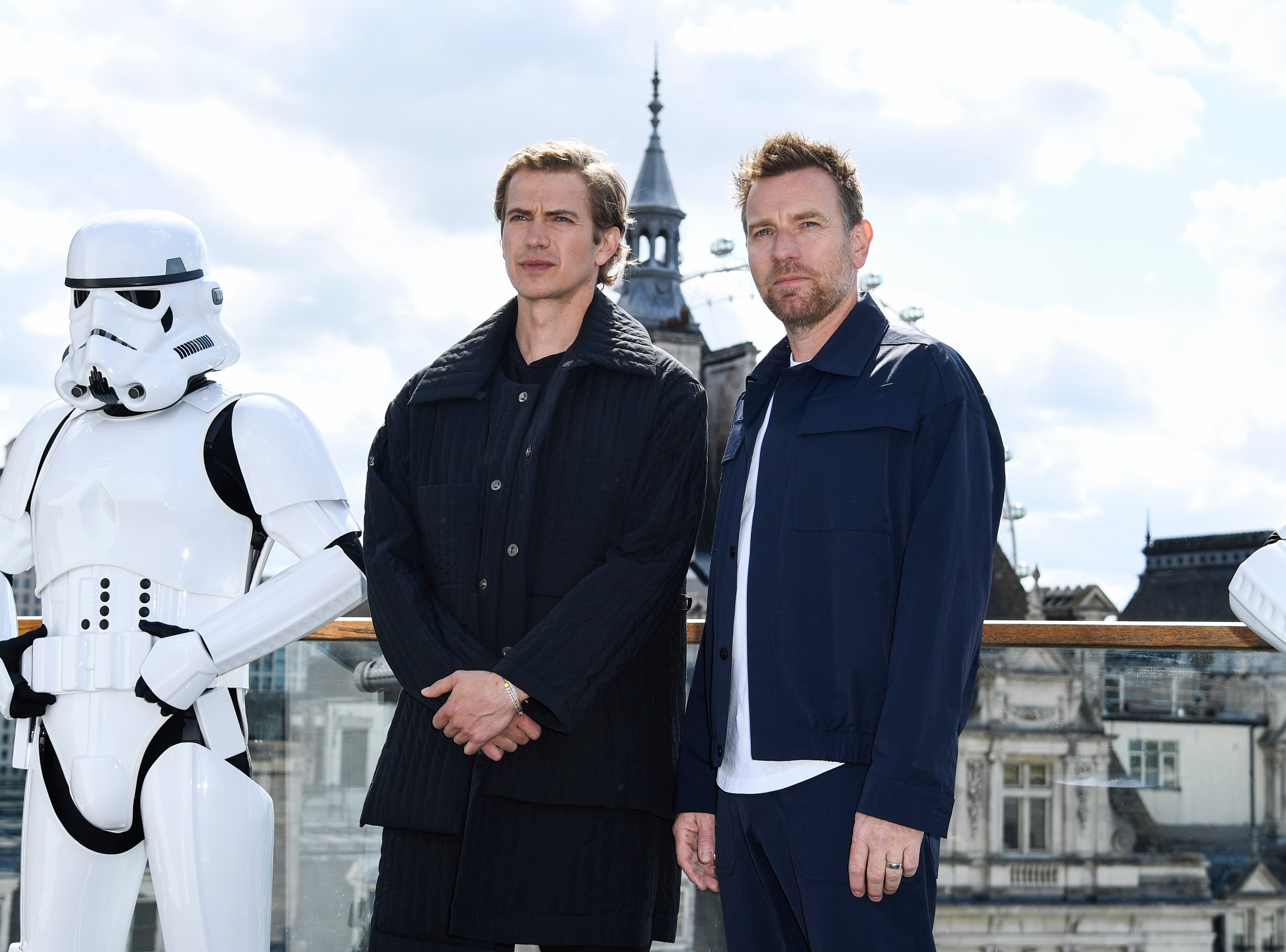 'Star Wars' actors Hayden Christensen and Ewan McGregor attend a photocall for Obi-Wan Kenobi