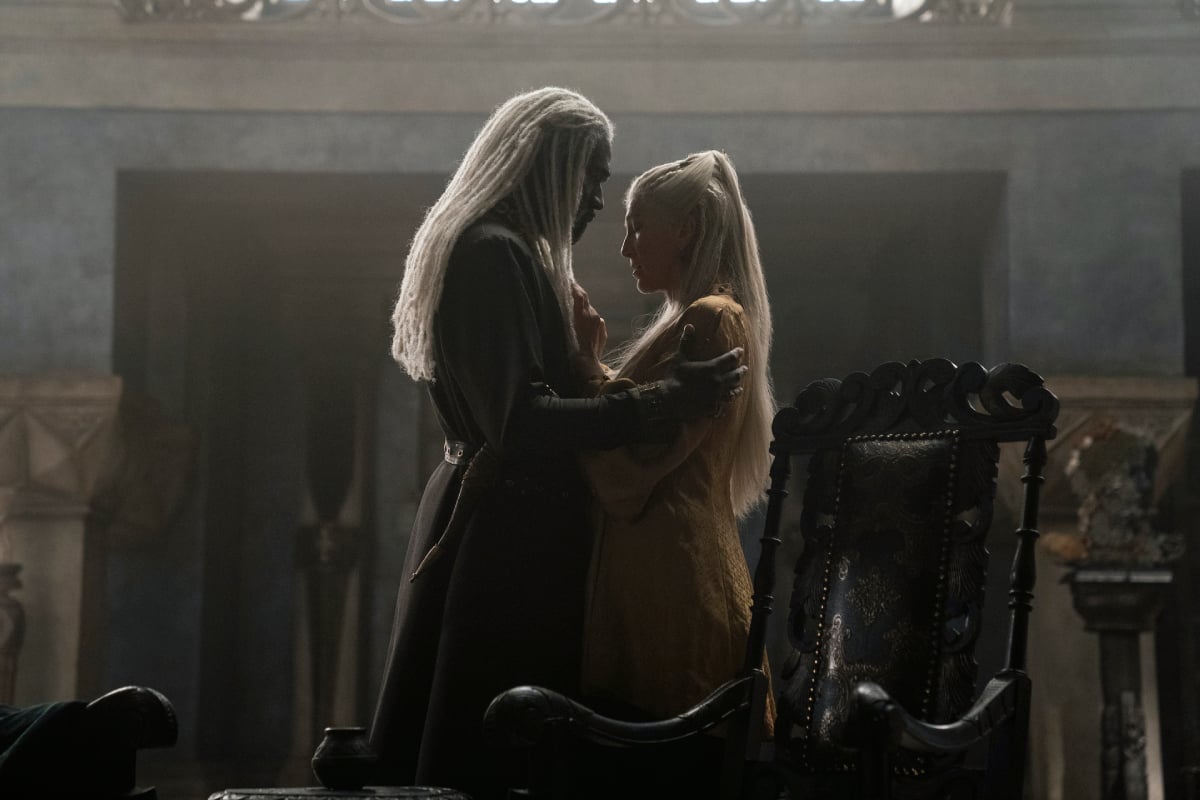 House of the Dragon stars Steve Toussaint as Lord Corlys Velaryon and Eve Best as Princess Rhaenys Targaryen