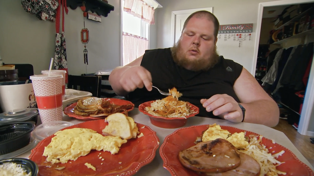 Mike Meginness eats 4 large plates of breakfast on My 600-lb Life