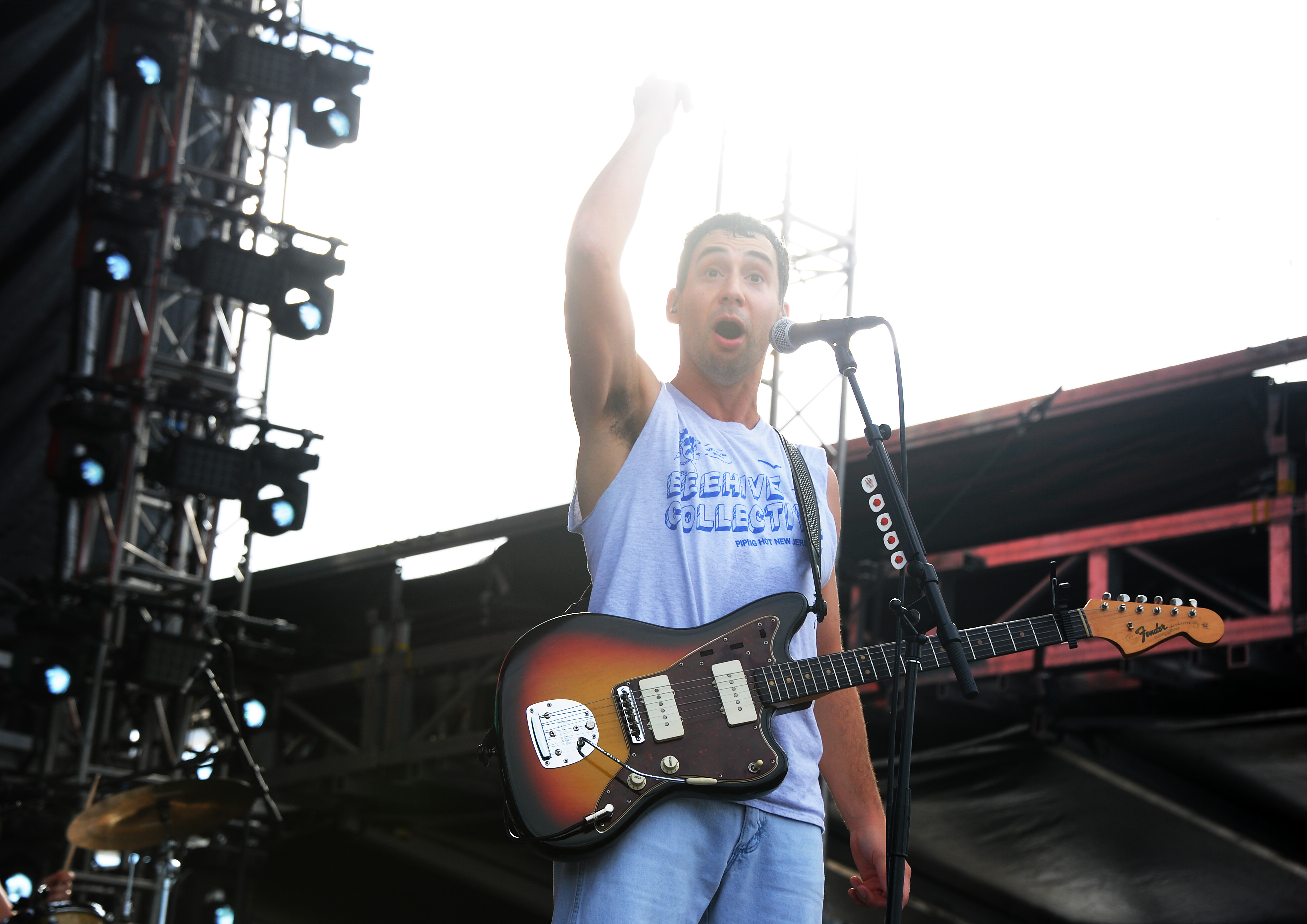 Jack Antonoff of Bleachers performs on stage during Audacy Beach Festival