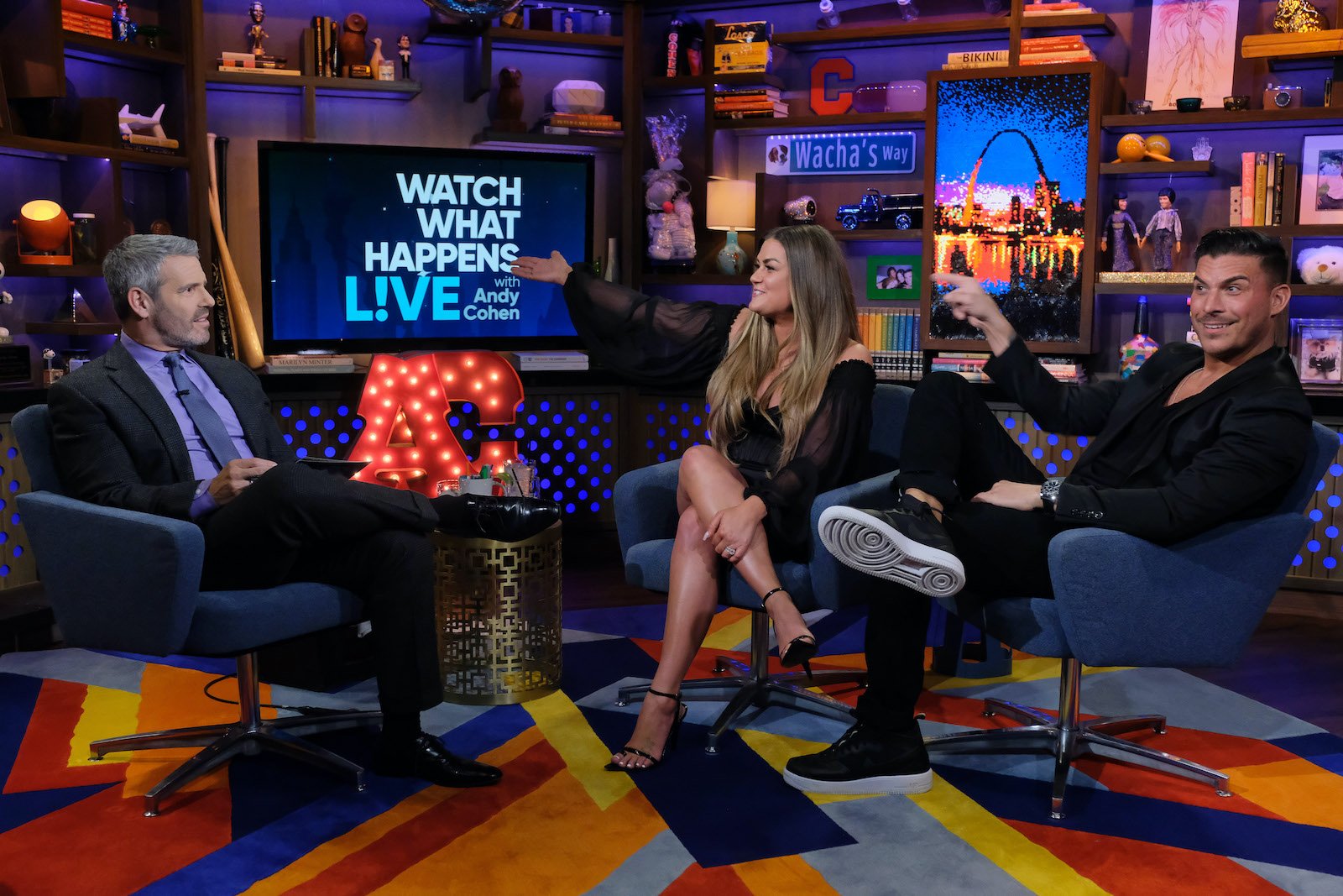 Brittany Cartwright and Jax Taylor join Andy Cohen in the 'WWHL' Clubhouse 