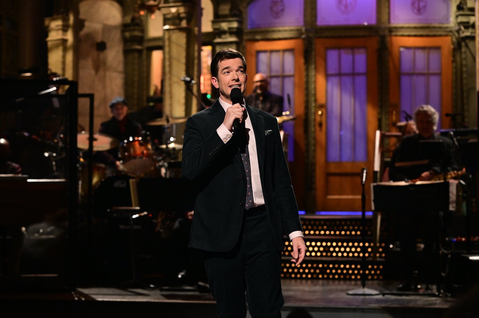 John Mulaney performs the monologue standup at Saturday Night Live in Feb. 2022 