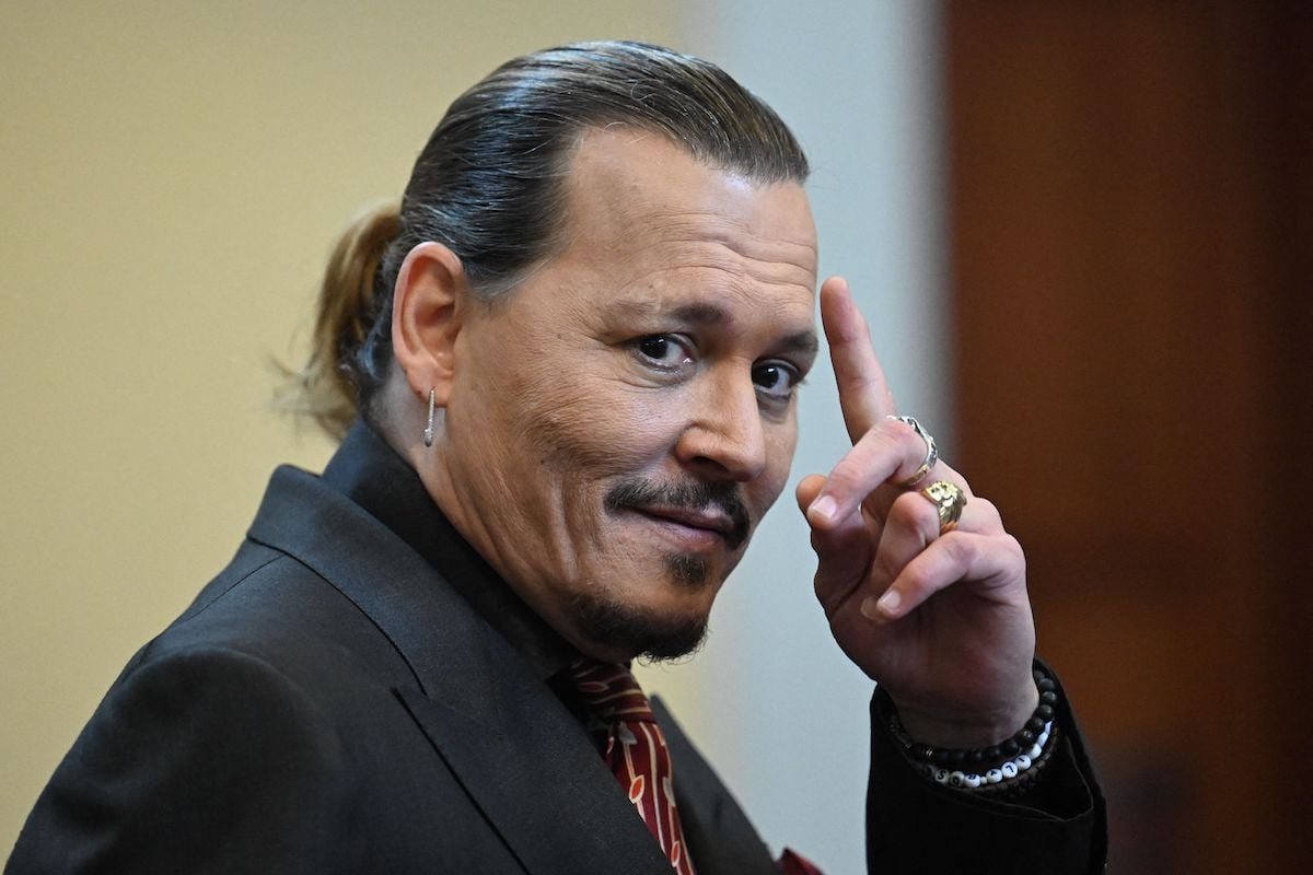 Actor Johnny Depp looks on during a hearing at the Fairfax County Circuit Courthouse