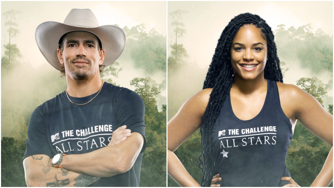 Jordan Wiseley and Nia Moore posing individually for their 'The Challenge: All Stars 3' cast photo