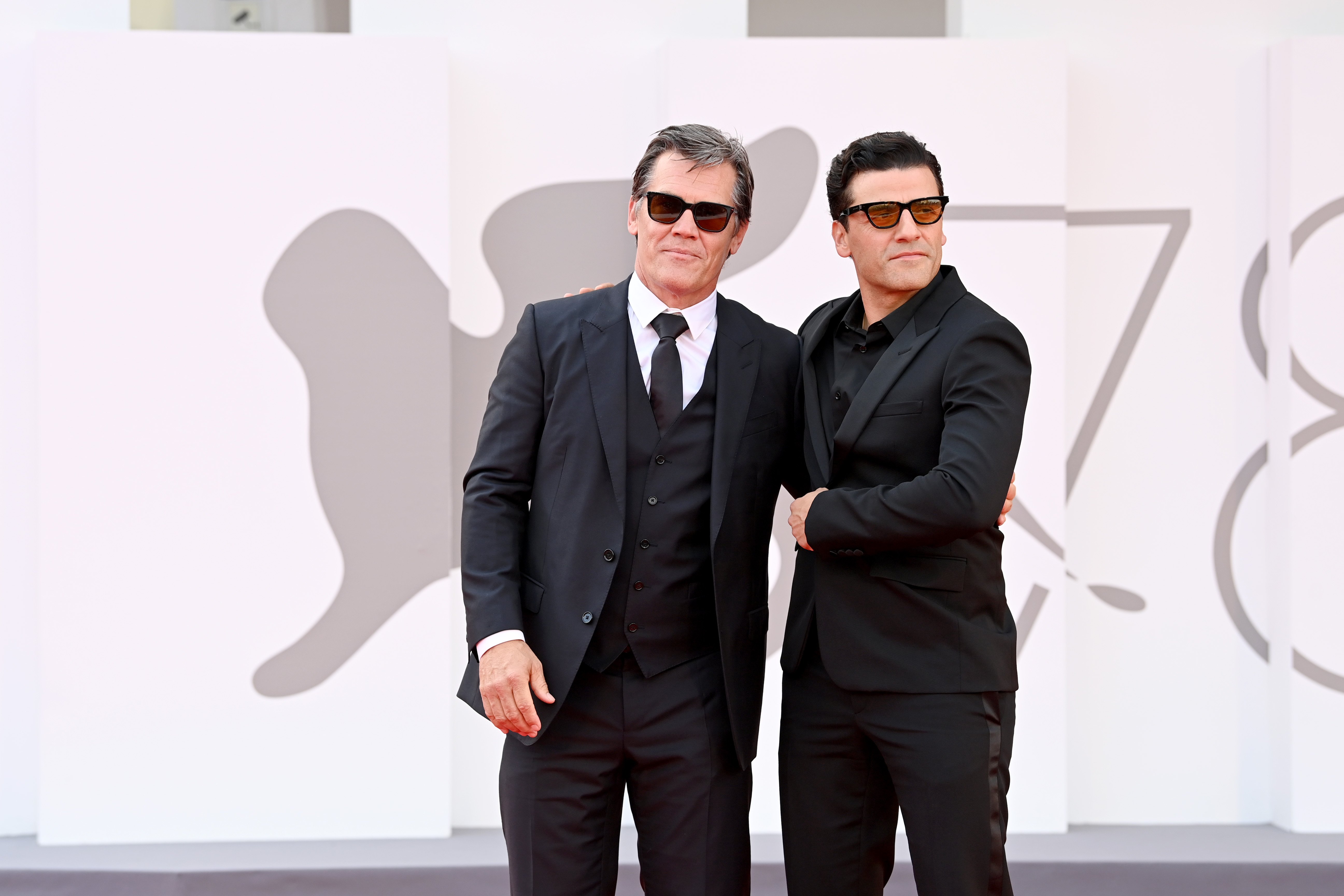 Josh Brolin and Oscar Isaac attend the premiere of Denis Villeneuve's Dune at the Venice International Film Festival