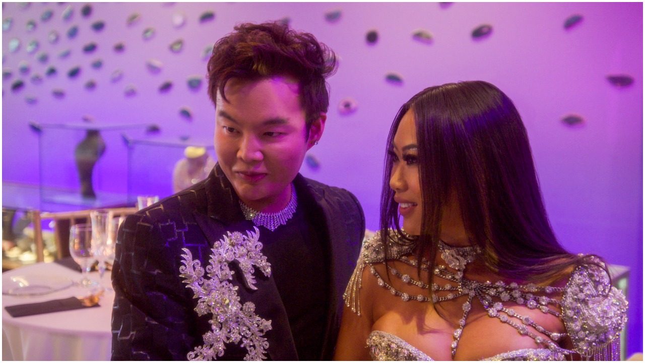 Kane Lim and Dorothy Wang standing next to each other during an episode of 'Bling Empire'