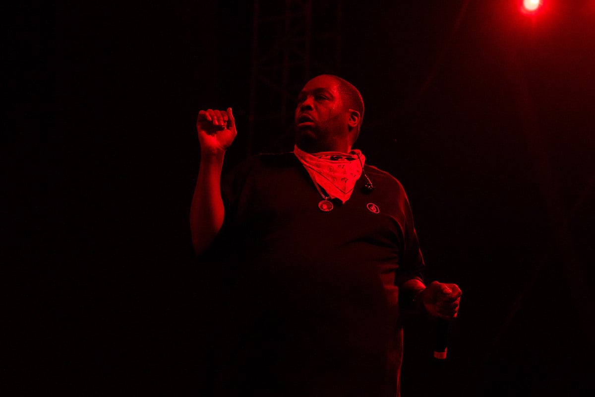 Rapper and 'Ozark' actor Killer Mike performs under a right light at Coachella Music Festival 2022