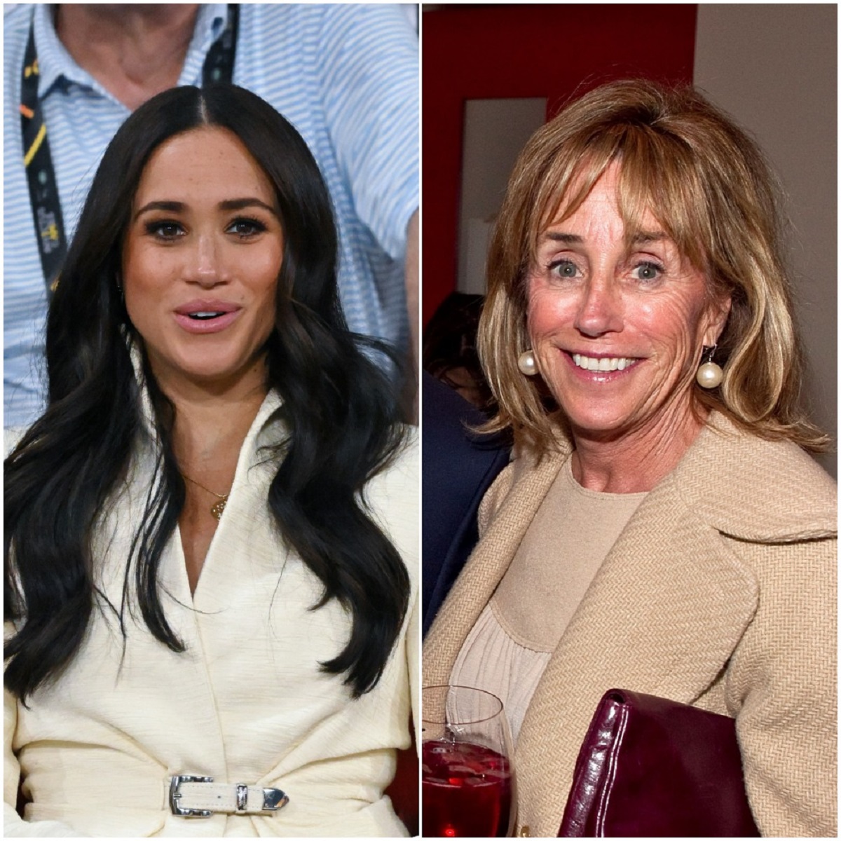 (L): Meghan Markle at the sitting volleyball event during the Invictus Games, (R): Joe Biden's sister, Valerie Biden Owens, smiling for photo at the GRAMMYs