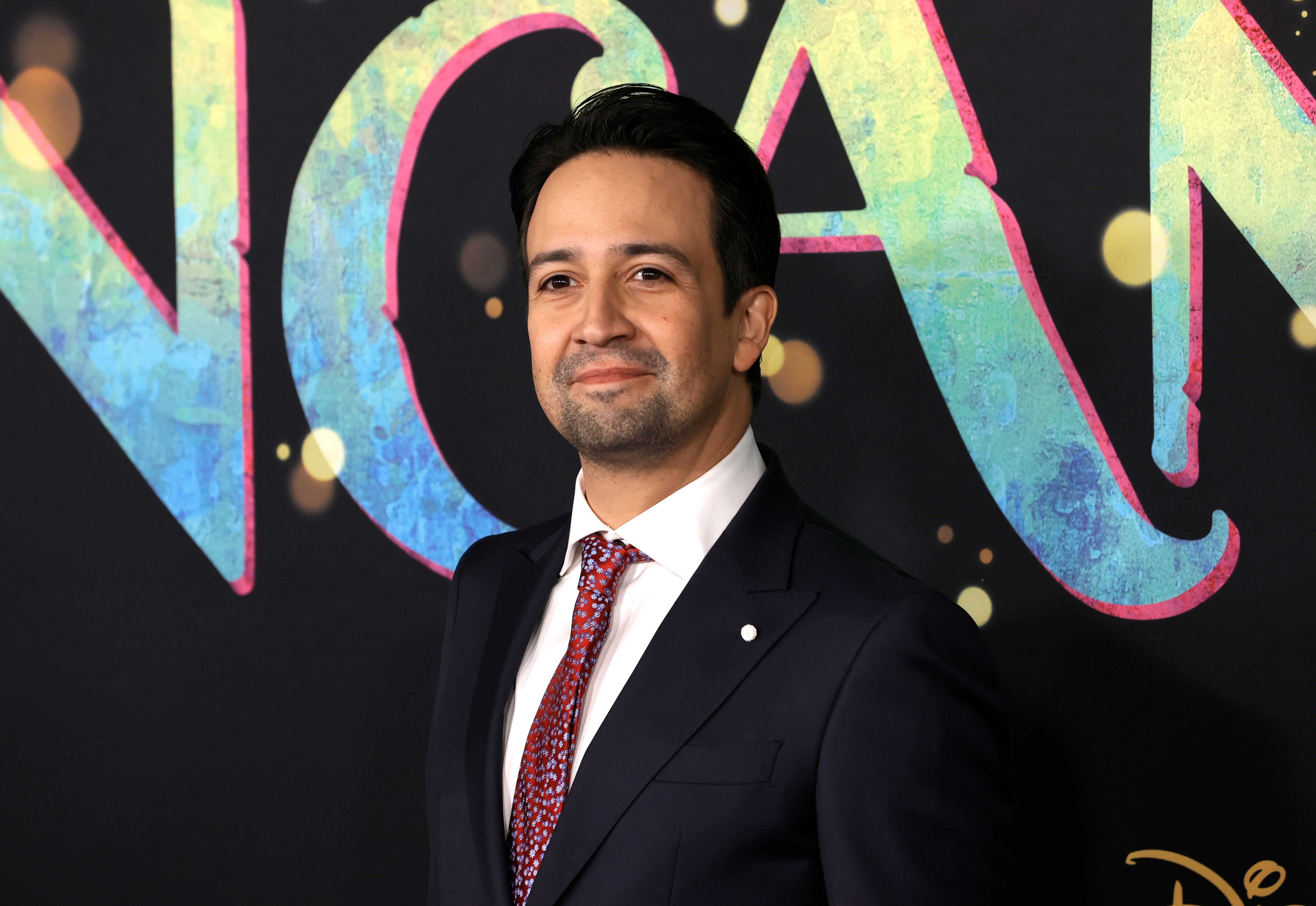 Lin-Manuel Miranda attends the premiere of Disney's Encanto