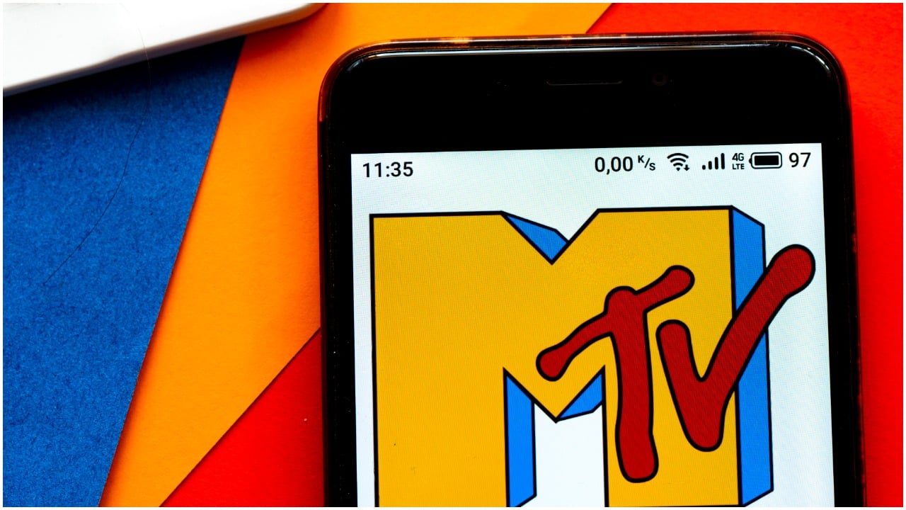 In this photo illustration an MTV (originally an initialism of Music Television) logo seen displayed on a smartphone