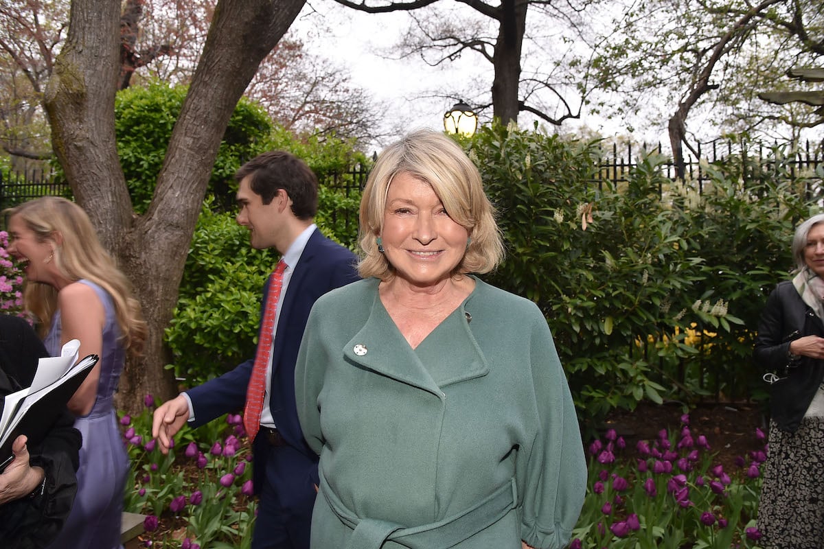 Martha Stewart attends a 2022 gala in a green coat