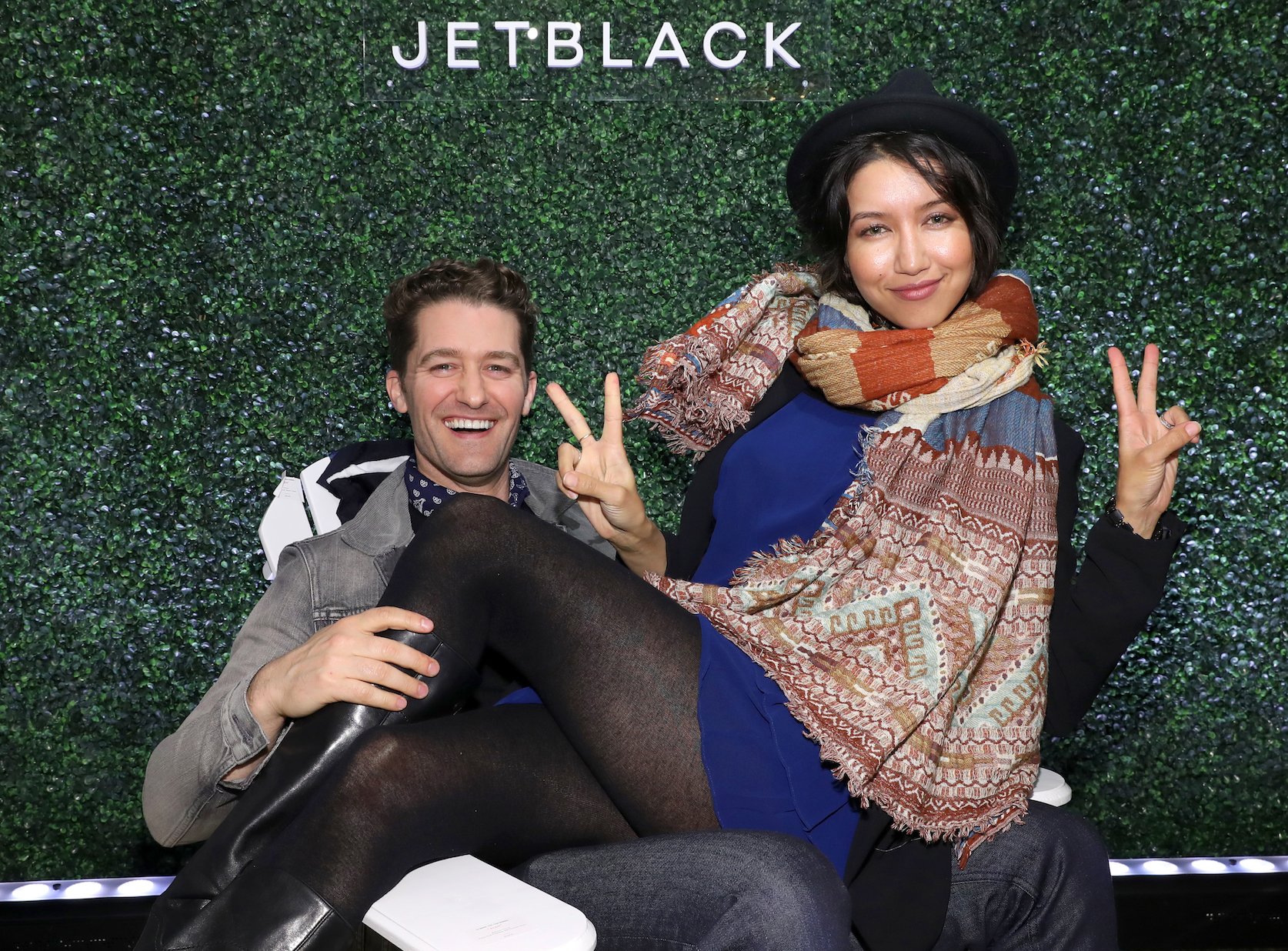 Matthew Morrison and his wife Renee Puente at an event