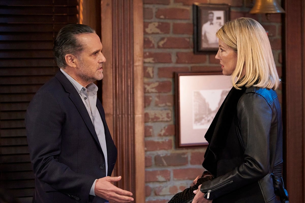 'General Hospital' actors Maurice Benard and Cynthia Watros in a scene from the ABC soap opera.
