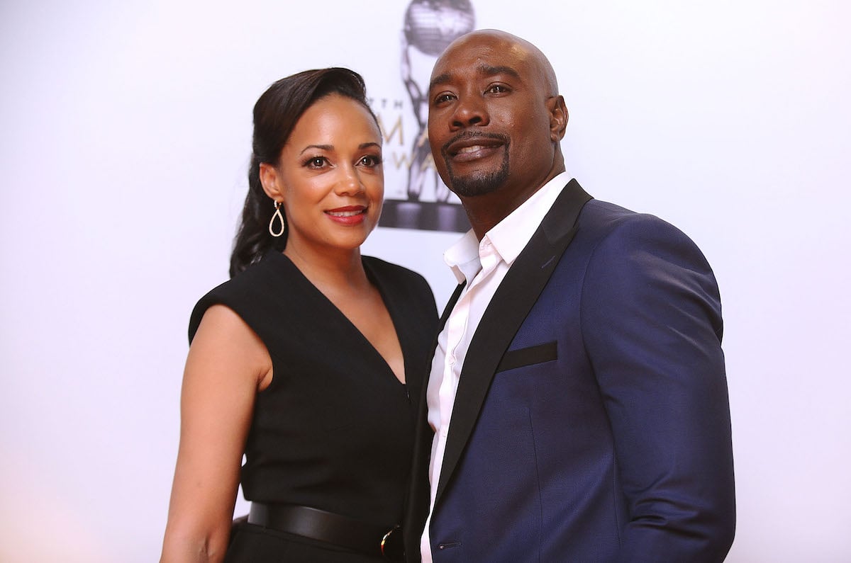 Morris Chestnut and wife Pam Byes
