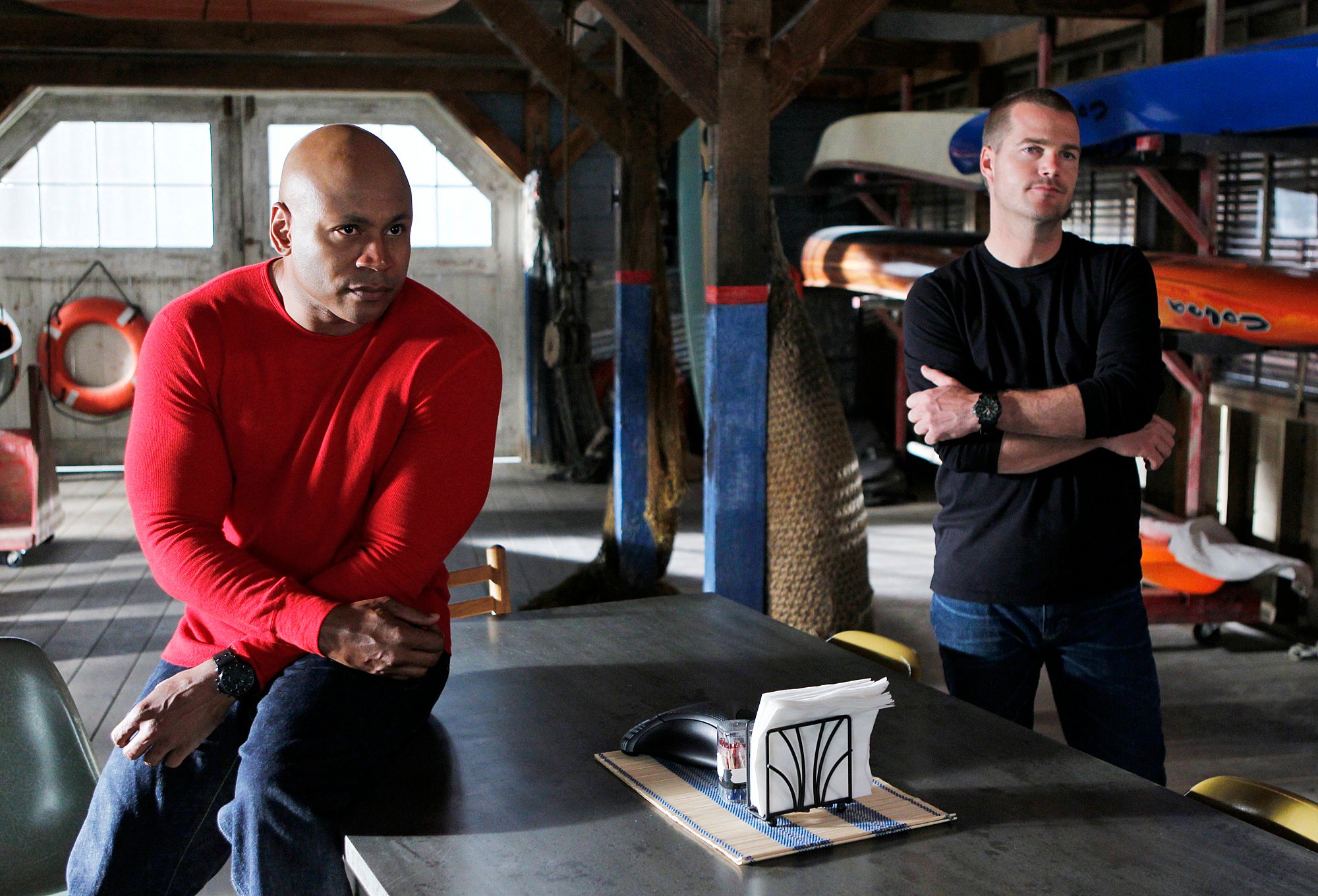 Special Agent Sam Hanna (LL COOL J) and Special Agent G. Callen (Chris O'Donnell) in an episode of NCIS: Los Angeles