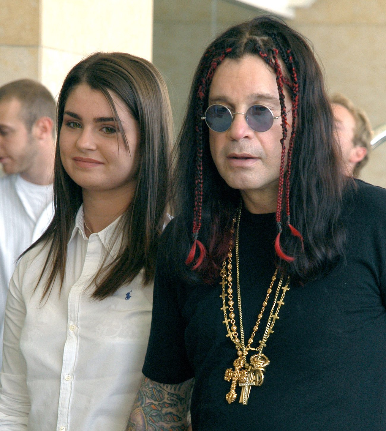 Ozzy Osbourne and his daughter Aimee at the TCA Cable Press tour in 2003.