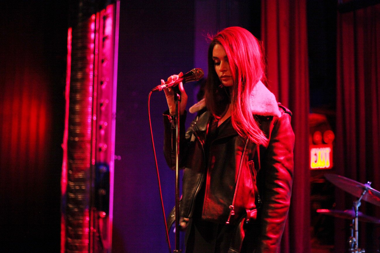 Ozzy Osbourne's daughter Aimée performing with her band ARO at her debut New York show in 2015.