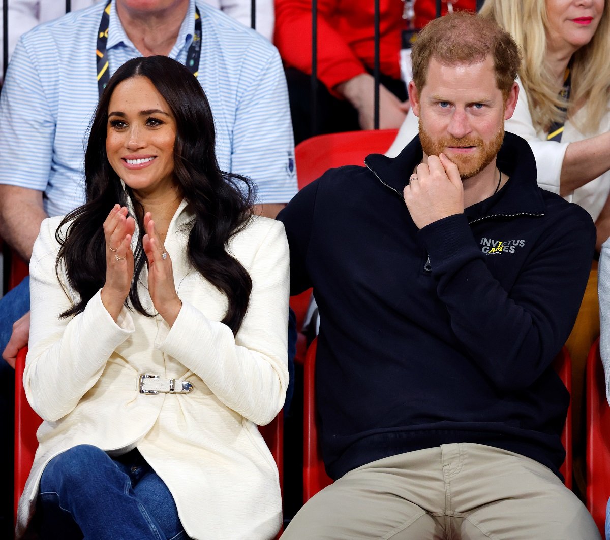 Prince Harry and Meghan Markle watch the sitting volley ball competition at the Invictus Games