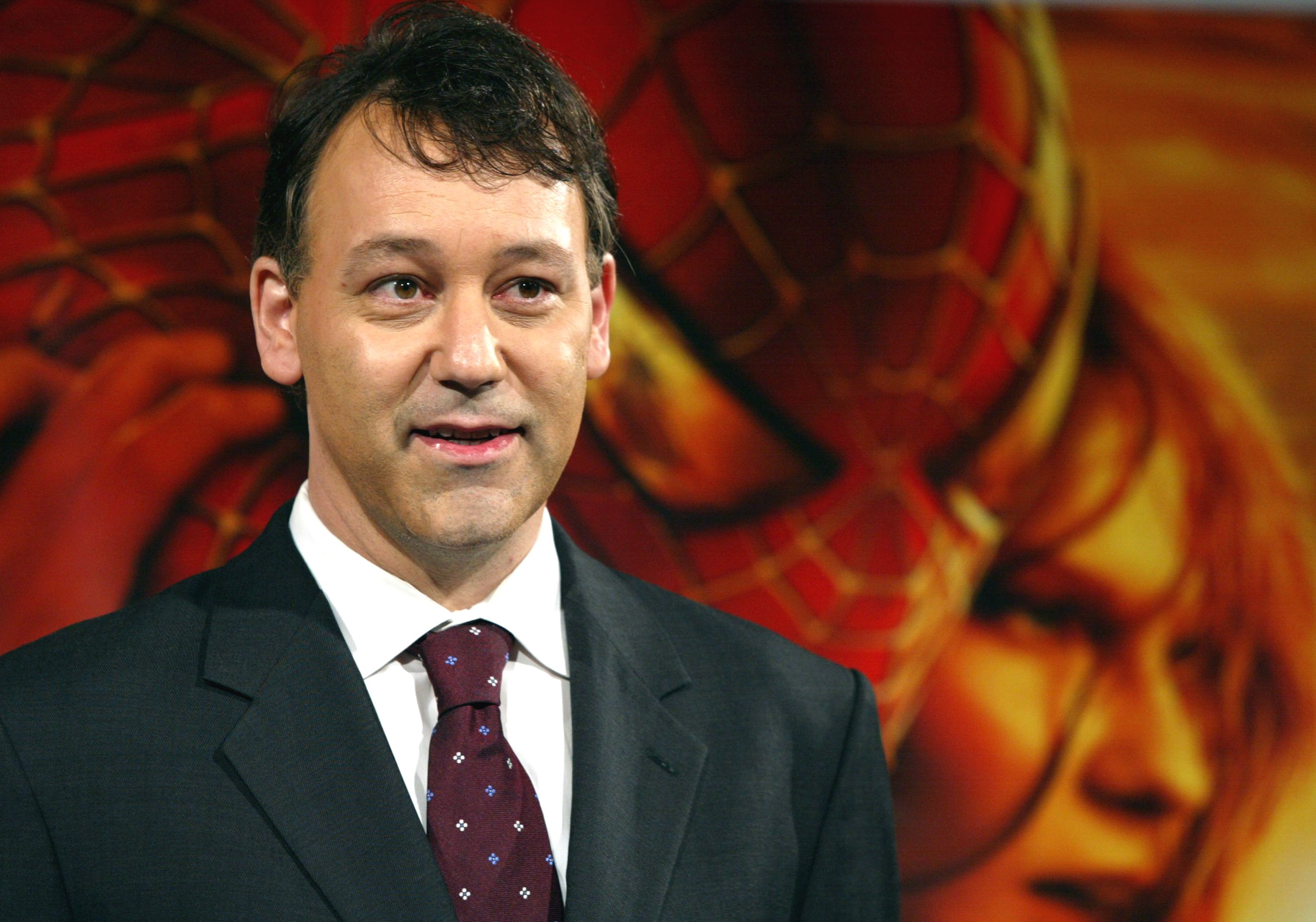 Director Sam Raimi attends a promotional event in Japan for Spider-Man 2