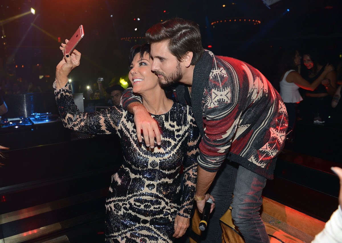 Kris Jenner taking a selfie with Scott Disick