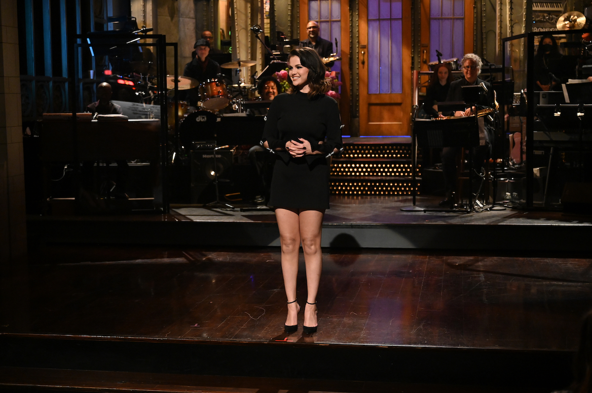 Selena Gomez on the 'Saturday Night Live' stage.