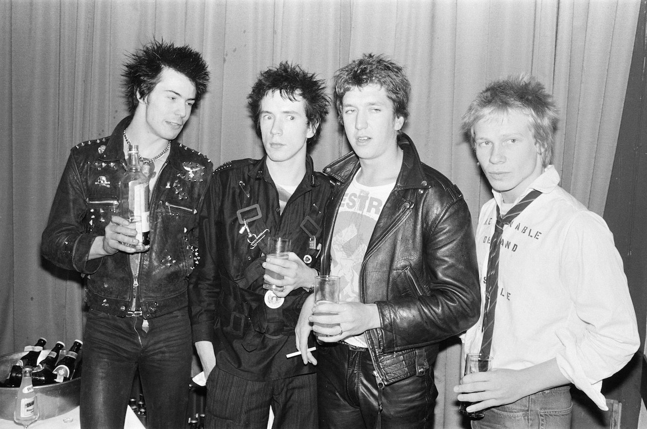 Sex Pistols backstage in London, 1977.