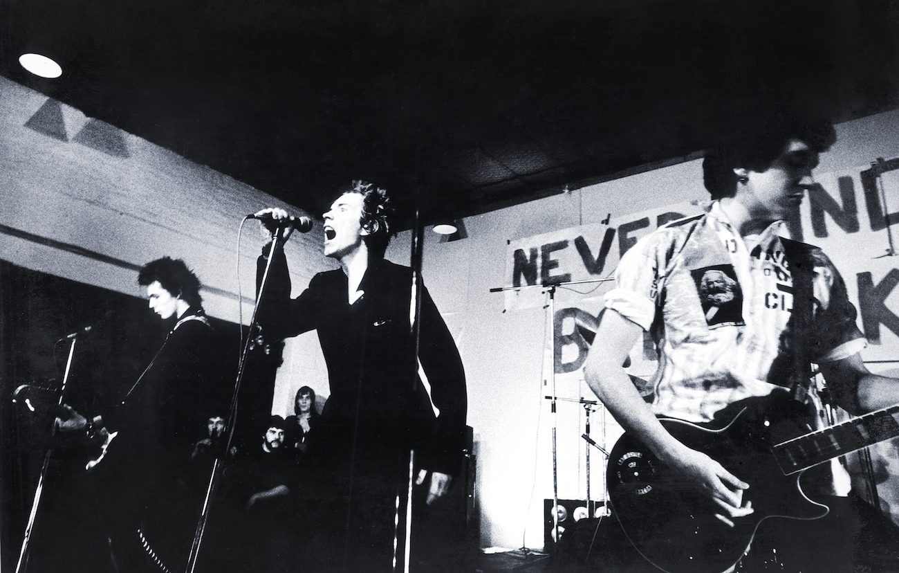 Sex Pistols performing in the Netherlands in 1977.