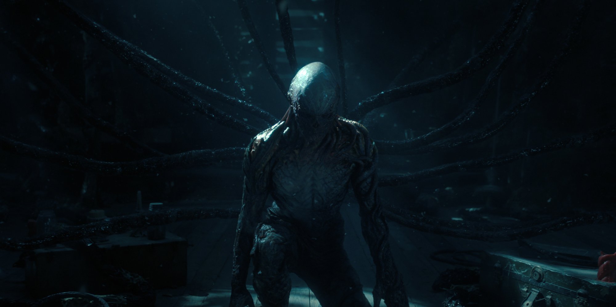 'Stranger Things 4' villain Vecna's identity is a big question for fans. Here's Vecna in a production still from the new season.