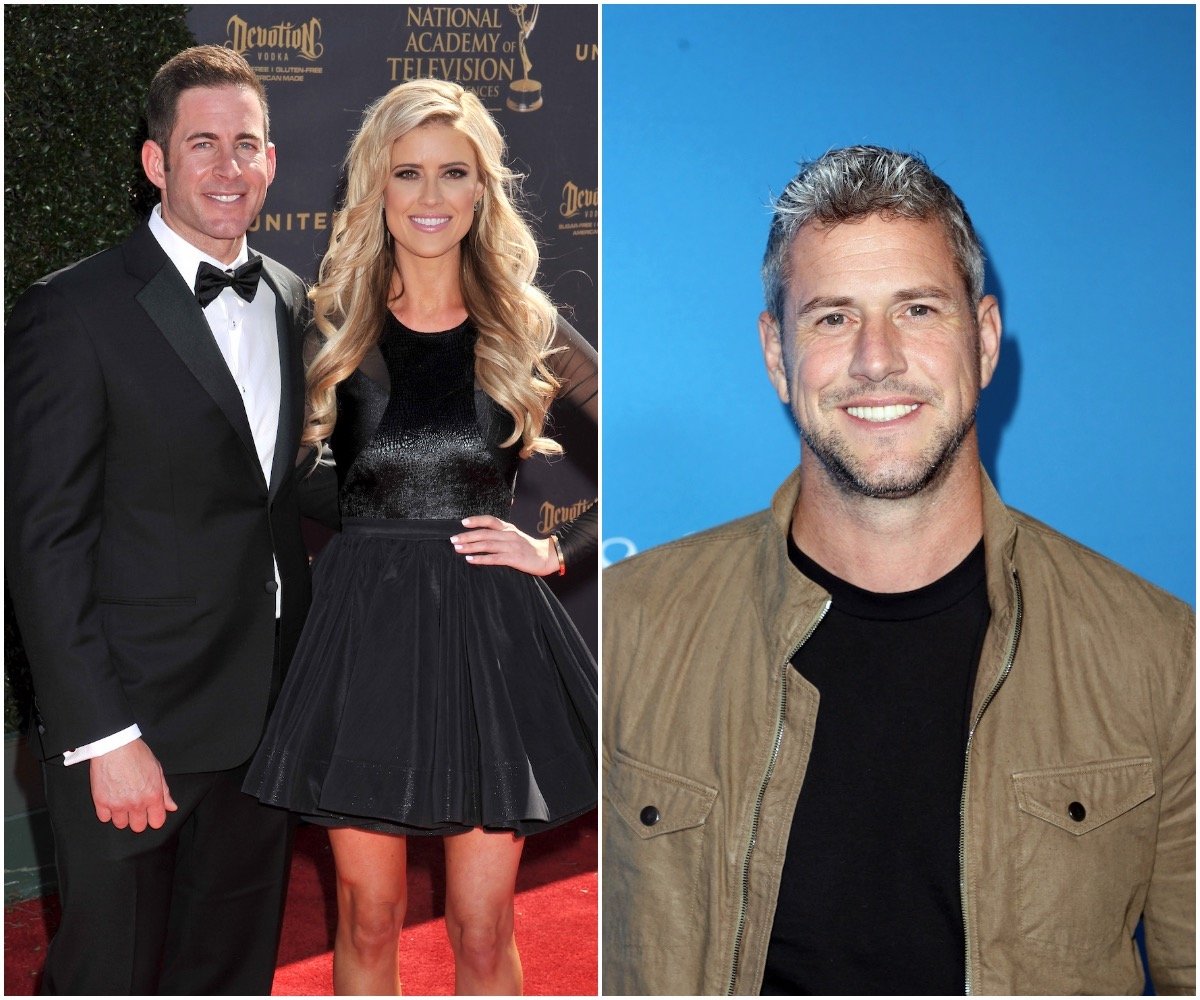 Side by side photos of Tarek El Moussa with Christina Haack and Ant Anstead.
