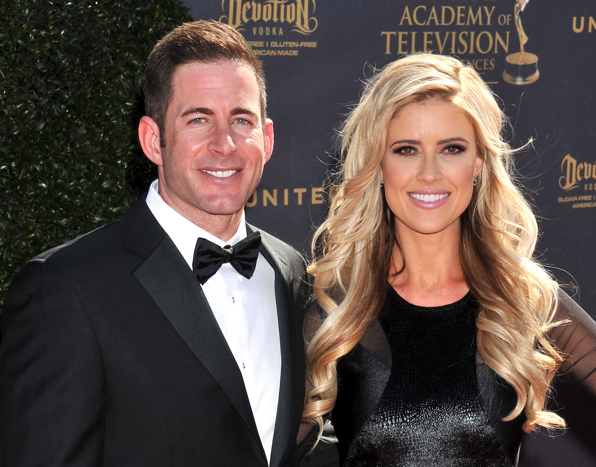 Tarek El Moussa and Christina Haack, who said she changed the way she talks to people after Tarek El Moussa, pose for cameras on the red carpet