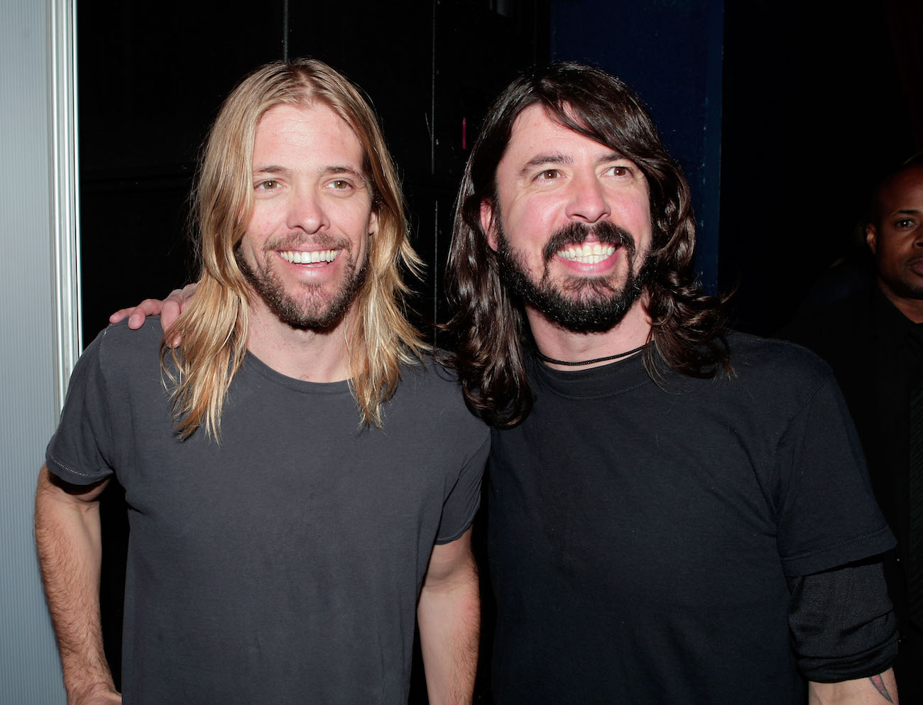 Taylor Hawkins and Dave Grohl at the 2008 Grammy Awards Nominations.