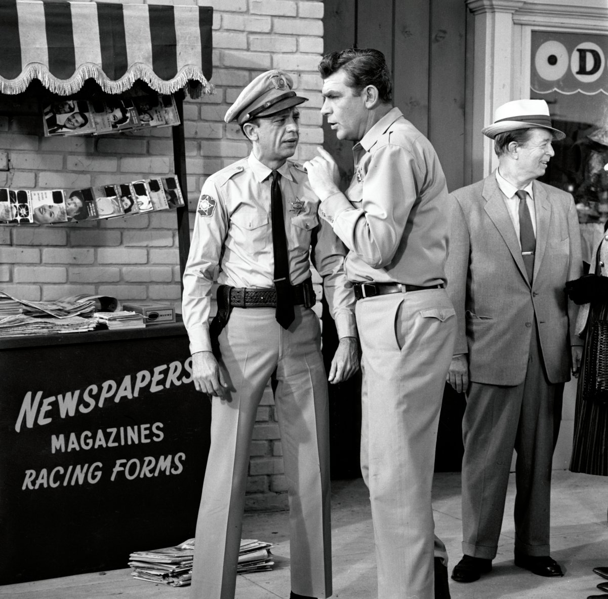 Don Knotts, left, and Andy Griffith in a scene from 'The Andy Griffith Show'