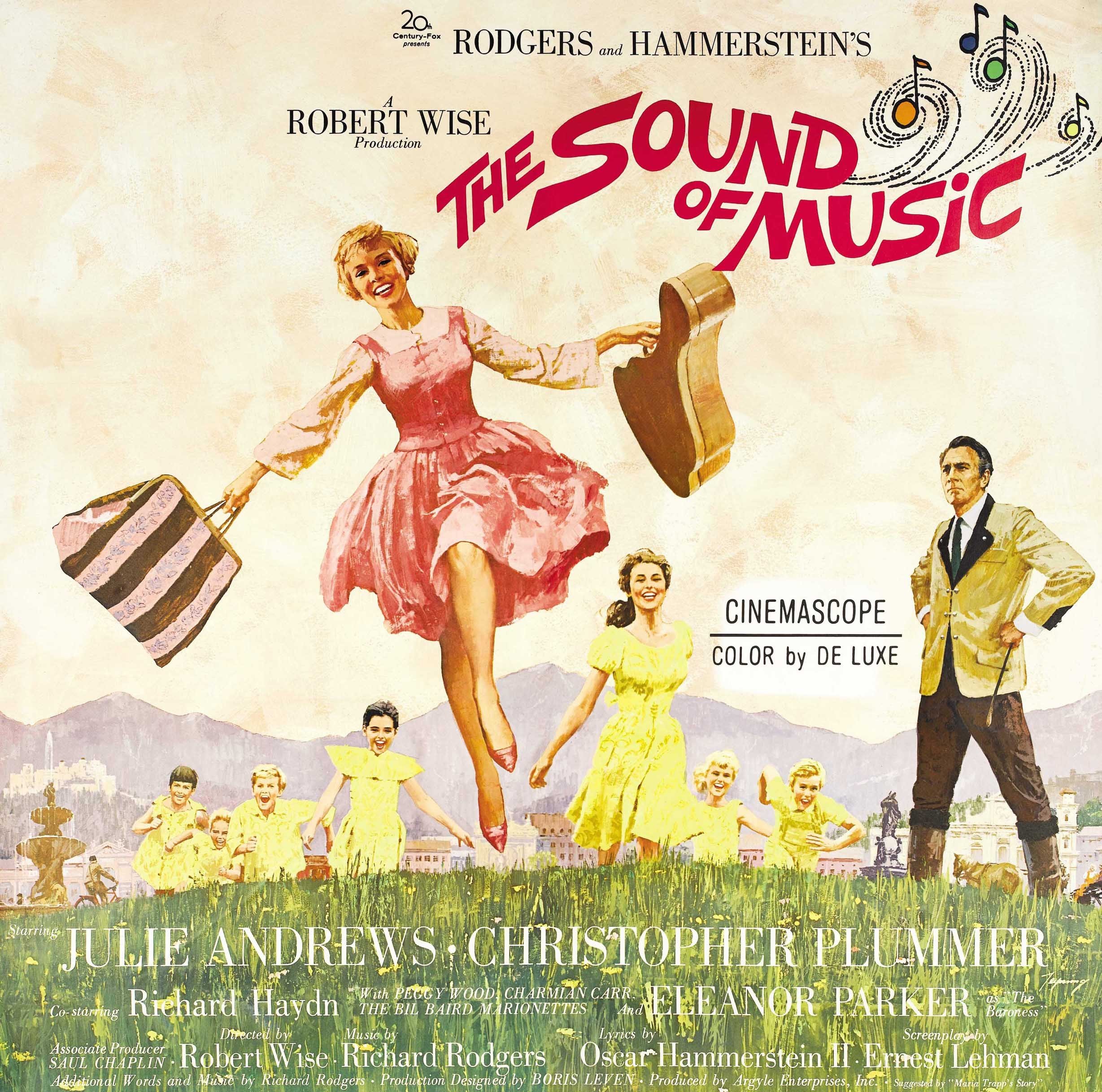 Julie Andrews on a poster for 'The Sound of Music'