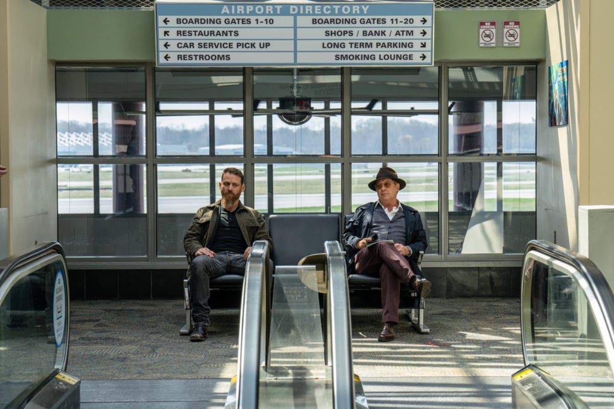 In The Blacklist Season 9 Episode 21, Chuck and Red sit next to each other at the airport. 