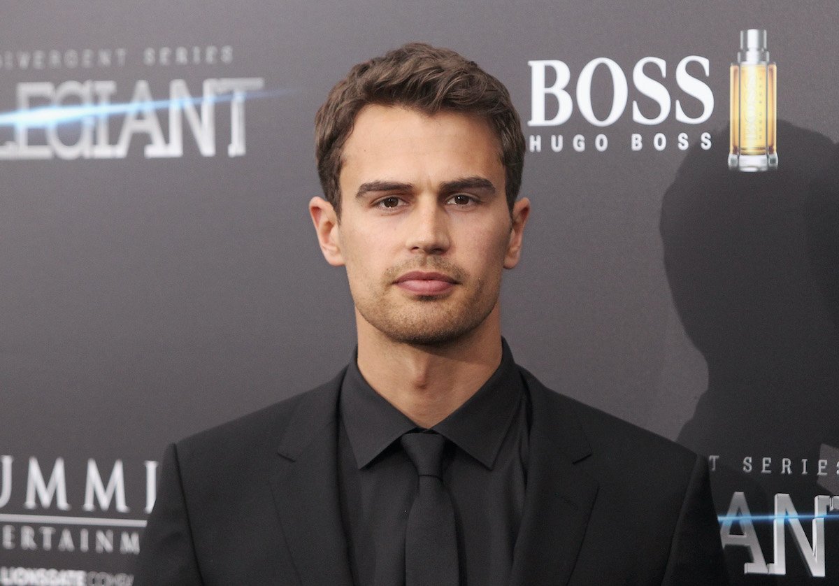 Theo James star of the Divergent movies in all black