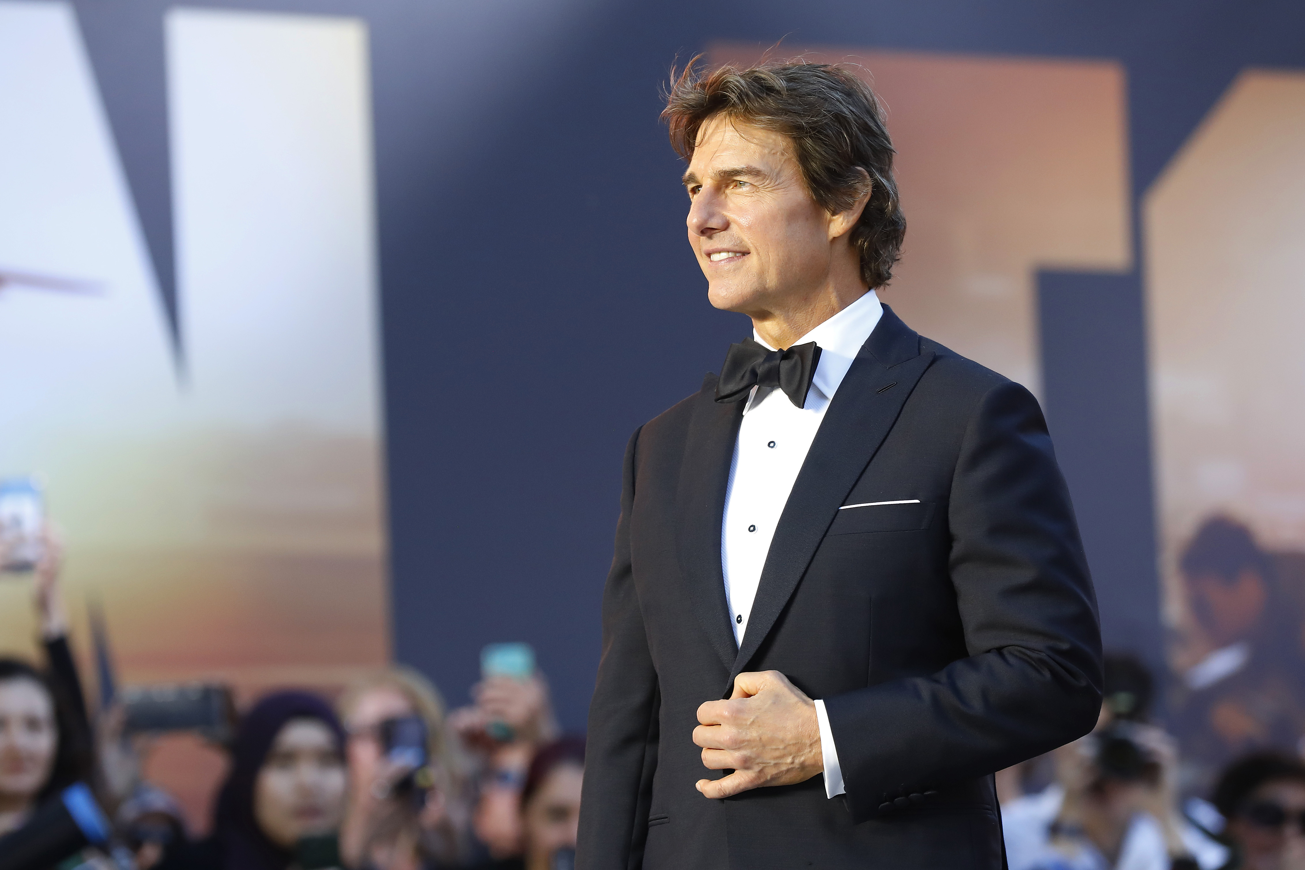 Tom Cruise attends the Royal Film Performance for the sequel Top Gun: Maverick in London